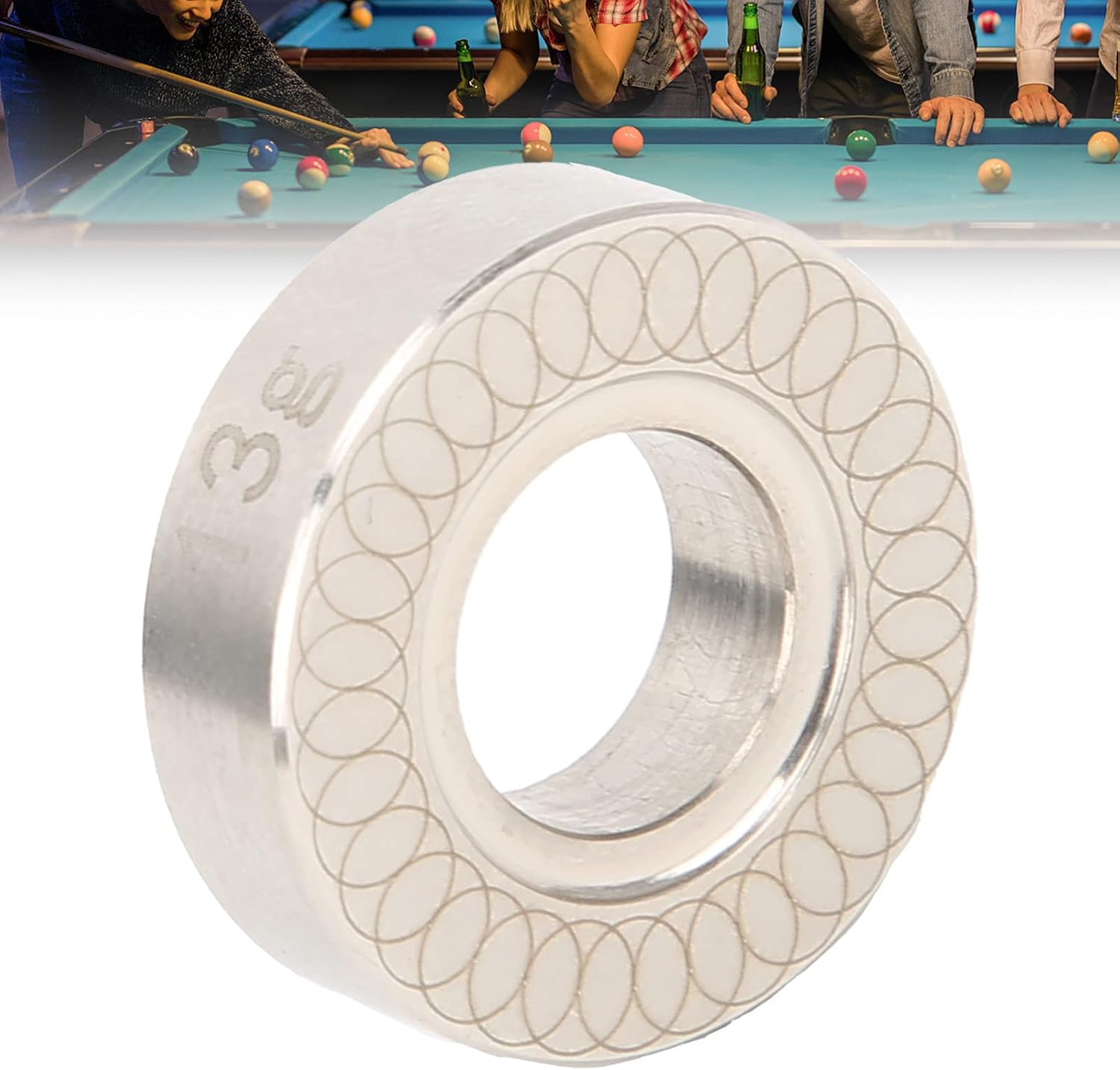 HERCHR Pool Cue Weights, Stainless Steel Billiard Practice Balance Ring for Billiard Practice Billiard Training Competition Billiard Pool Stick Tool