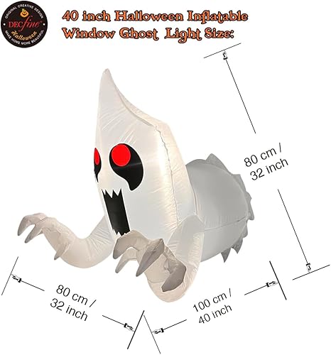 Miniatura 3 de Muñeco de nieve navideño inflable iluminado para interiores y exteriores, decoración de patio con ventilador integrado y cuerdas de anclaje de 8