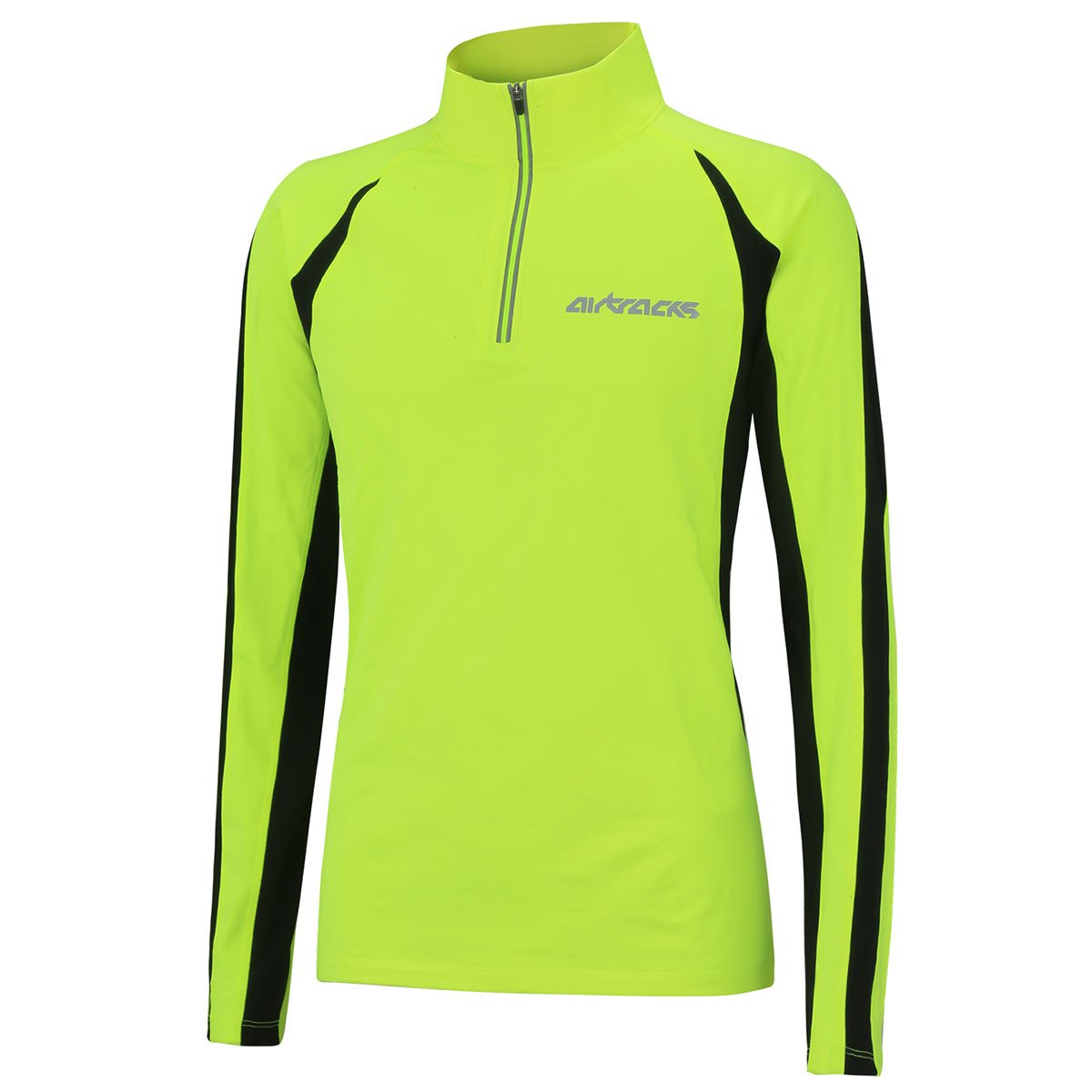 Airtracks Damen Winter Funktions Laufset Thermo Laufhose Lang Pro + Thermo Laufshirt Langarm Pro - Atmungsaktiv - Reflektoren