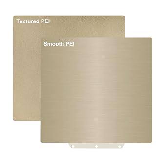 Smooth Gold Textured PEI Build Plate 235mm for Adventurer 5M/5M Pro/AD5X, Flexible Spring Steel PEI Sheet Printing Bed, 3D Printer Platform, Glue-Free Printing for PLA/PETG/TPU