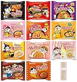 Samyang Spicy Hot Chicken Ramen 11 Flavor Variety Pack - FREE Chopsticks - Korean Buldak Ramen Noodles (11 Pack)