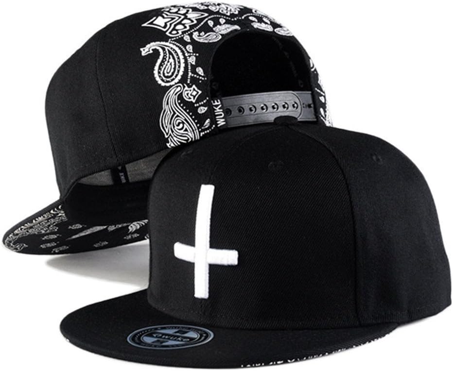 Hip Hop Fashion Baseball Hat Cap Snapback 1 PC Pattern Satan Cross Black