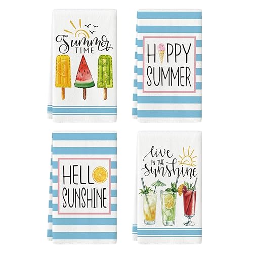 Artoid Mode Blue Stripe Popsicles Fruit Juice Happy Summer Kitchen