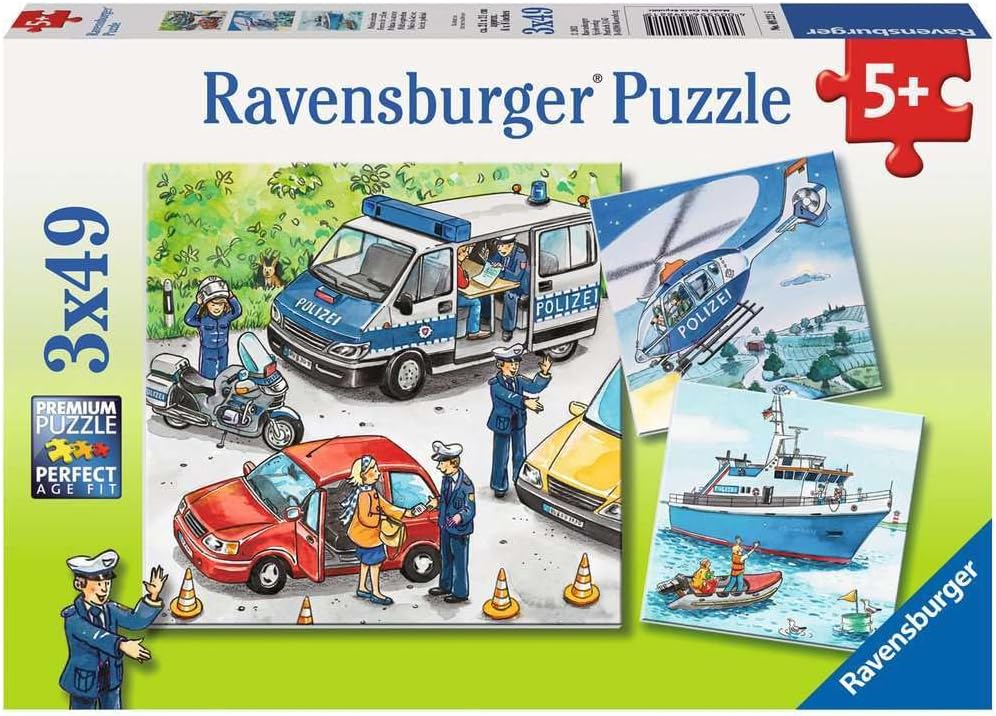 Ravensburger Police in Action Jigsaw Puzzle (3 x 49 Piece)