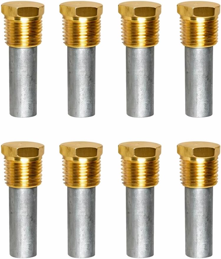 Engine Zinc Anode 3/8 NPT x 1" Compatible with 130-4434 Onan Marine Generator Fit MDKBM, MDKDS, MDKBR, MDKDR, MDKDL, MDKDN, MDKAZ, MDKBN (2)