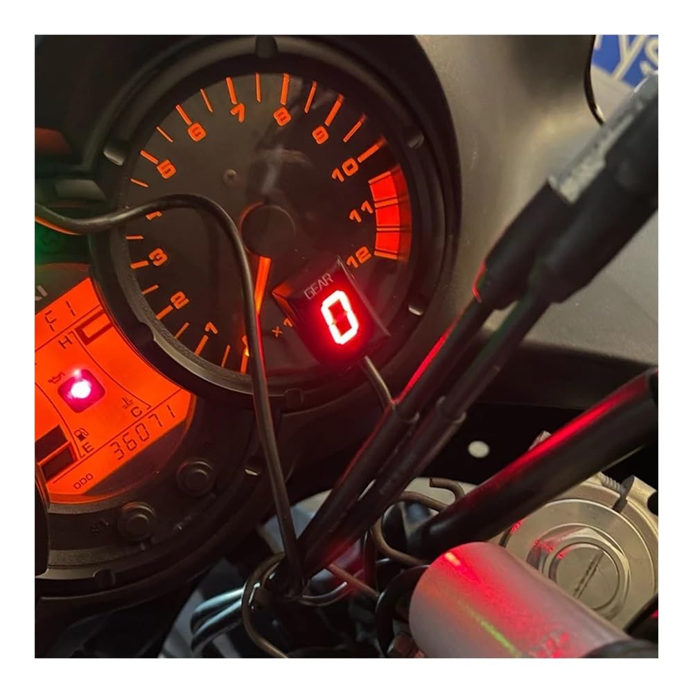 Indicatore di Cambio Marcia per Moto SV650 SV 650 1999 2000 2001 2002 Accessori per Moto Indicatore di Marcia e velocità (Staffa Rossa)