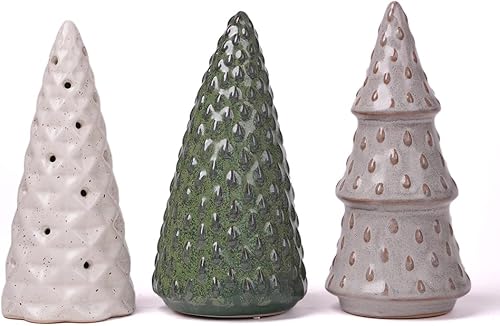 HAUCOZE Estatuilla de Navidad, decoración de árbol, escultura moderna, regalos para el hogar, centro de mesa, manualidades, artes de cerámica, 5.9