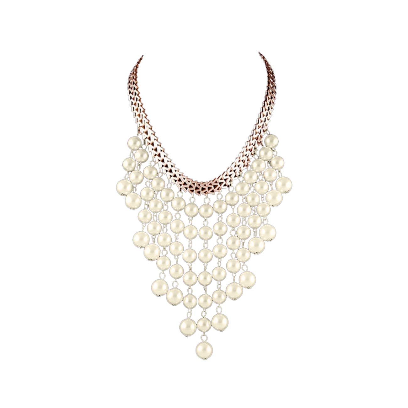 Yellow Chimes Pearl Necklace for Women High End Pearl Collection Multi-Layer Tassel Pearl Beads Collar Choker Necklace for Women and Girls (B07XZCDNDJ) Amazon Price History, Amazon Price Tracker