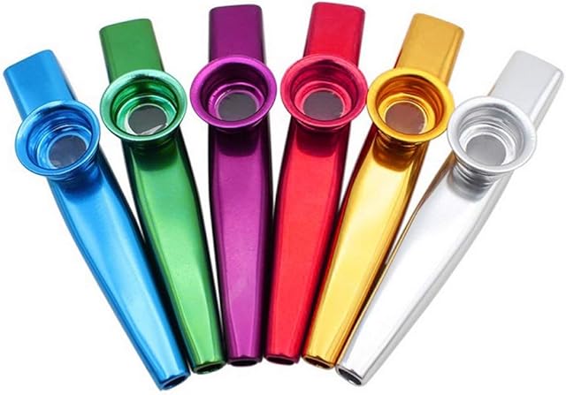 kuou 6Pcs Kazoo, Multipack Kazoo Metal Kazoo kazoo Instrument Gazoo Musical Instruments for Kids Gift Instrumental Accompaniment