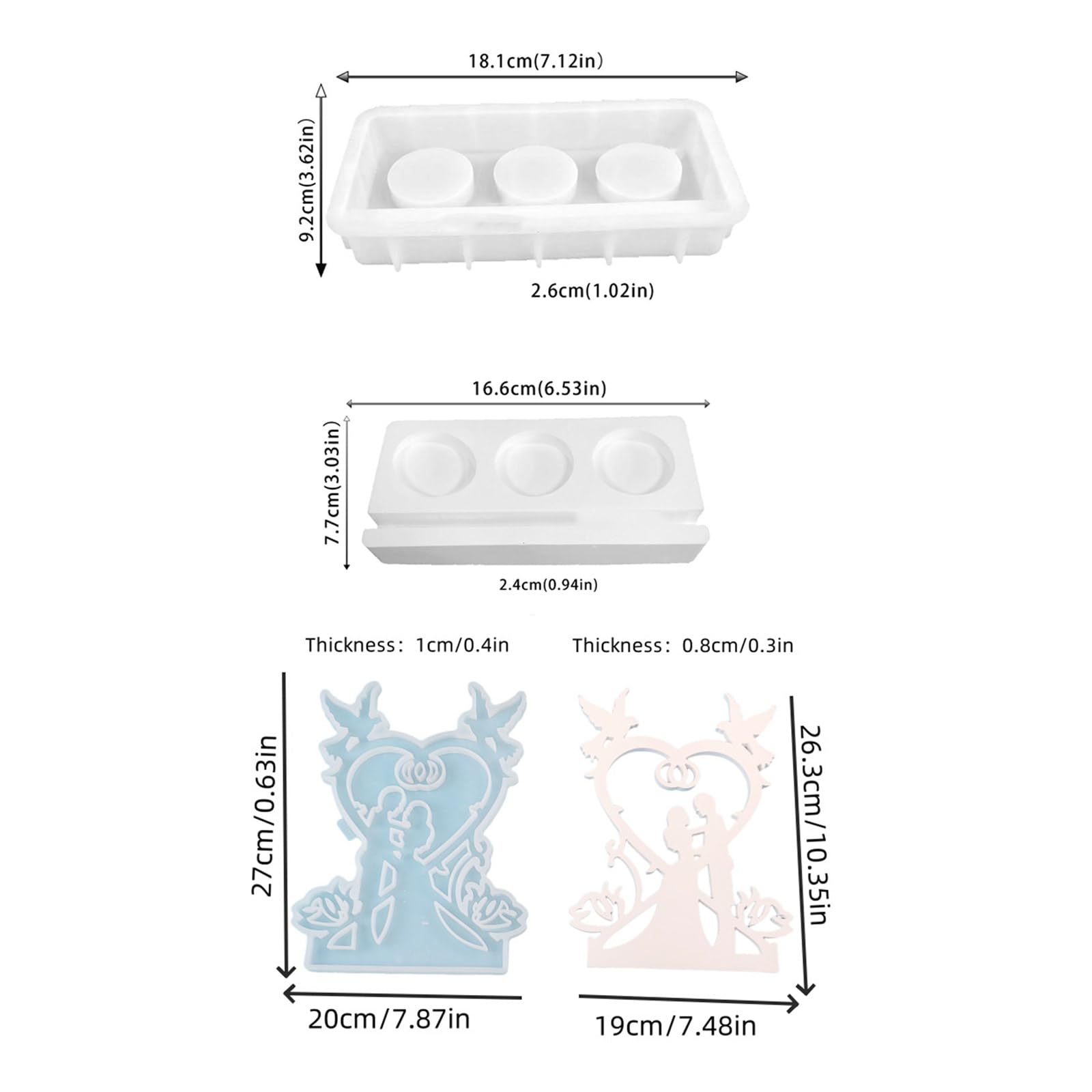 3D Hochzeitsdekoration Silikonform Kerzenständer Formen