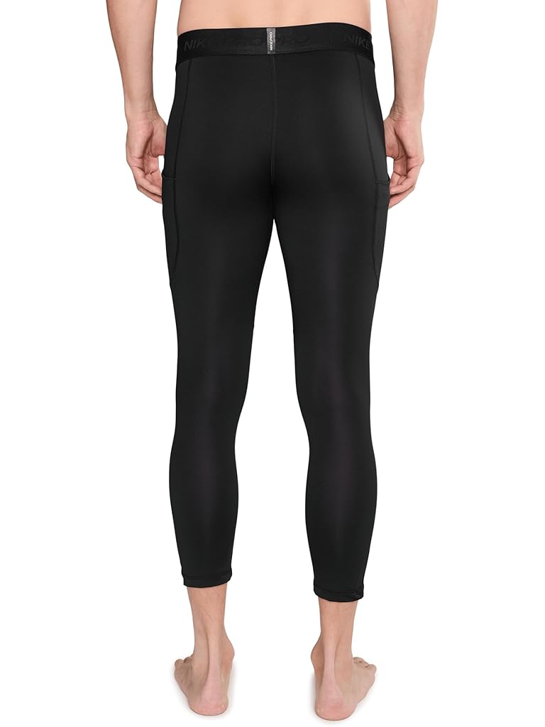 Gray Nike Pro Dri-FIT 3/4-Length Fitness Tights