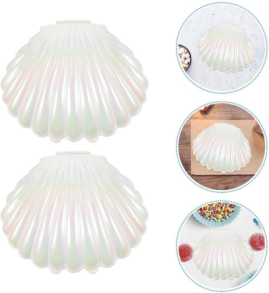Kichvoe Pearl Shell Candy Boxes Set of 3 Decorative Candy Boxes for Wedding Party Favor Storage Small Jewelry Holder 3.58X3.03X1.77 Inch