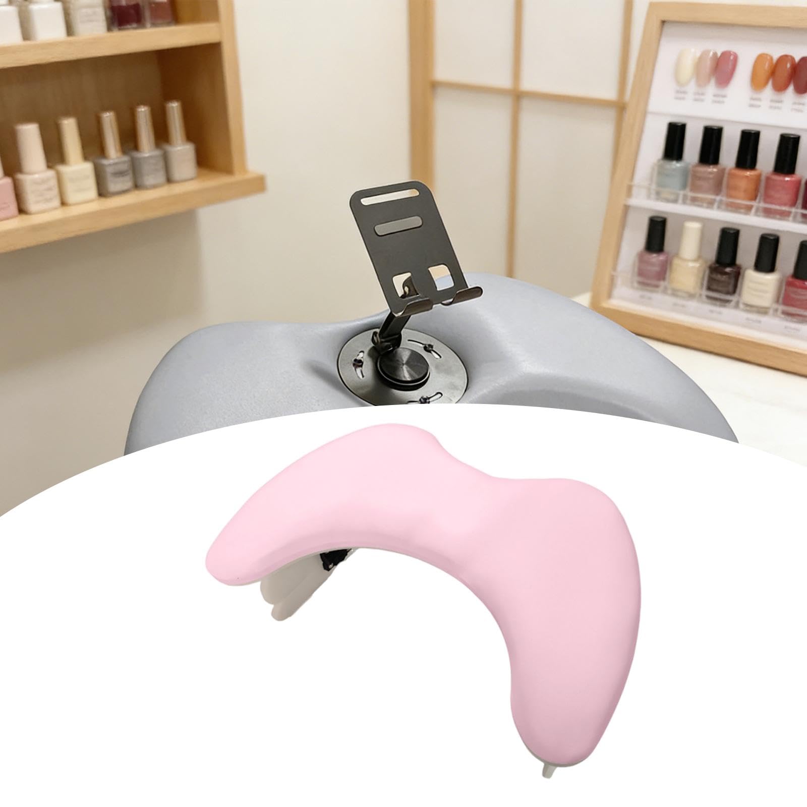 Cuscino per Manicure Poggiapolso Poggiabraccio Unghie Cuscino Manicure Pieghevole Altezza Regolabile PU Comodo per Trattamento Lungo Adatto a Salone S, Rosa Senza Parentesi