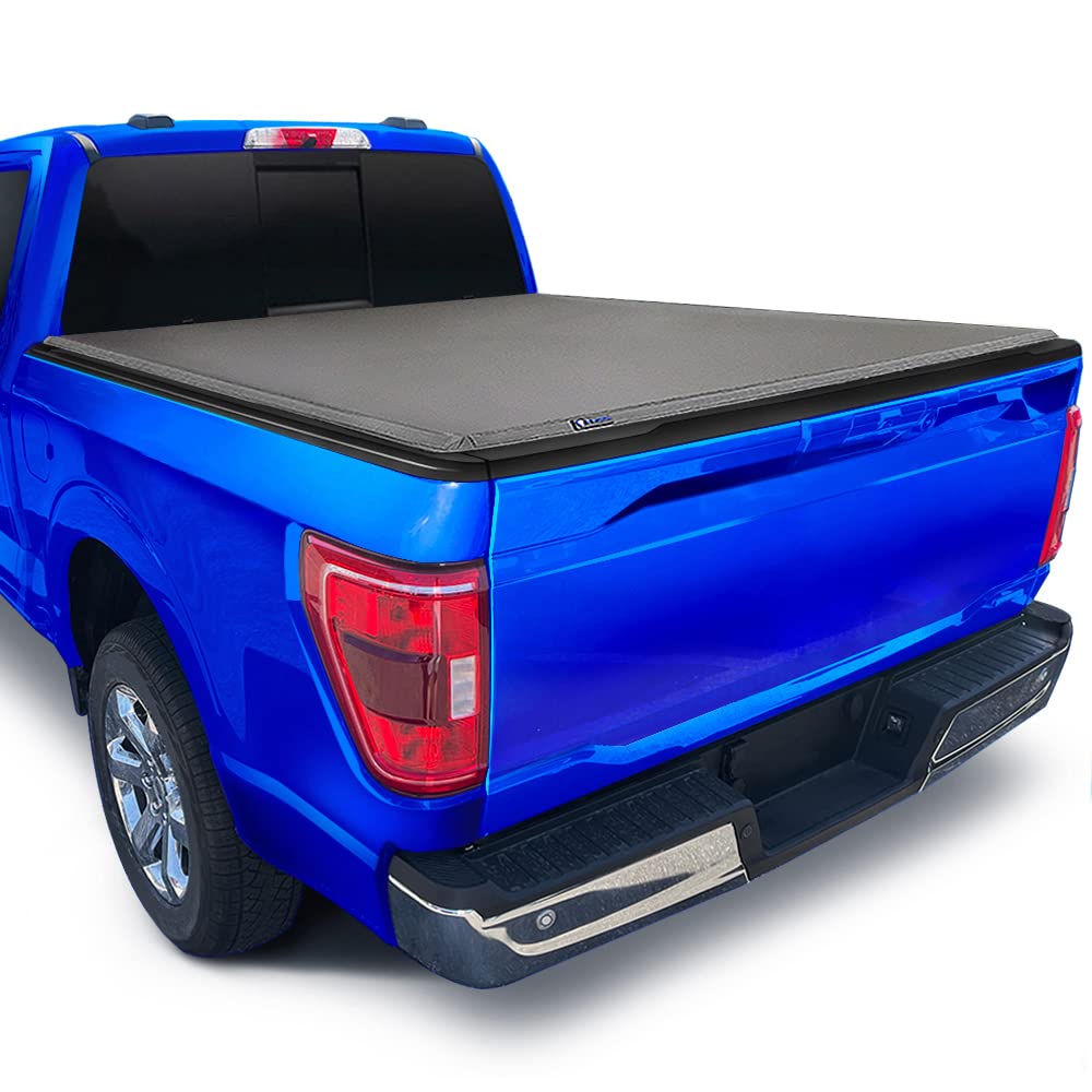 Tyger Auto T3 Soft Tri-Fold Truck Bed Tonneau Cover Compatible with 2004-2008 Ford F-150; 2005-2008 Lincoln Mark LT | Styleside 6.5' Bed (78") | TG-BC3F1017, Black