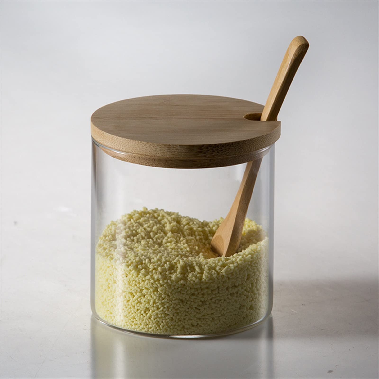 Barattoli per spezie con Etichetta 3 Pezzi Barattoli con Chiusura in Vetro con Kit Cucchiaio Contenitori per condimenti Set Barattoli per condimenti in Vetro Kit coperch
