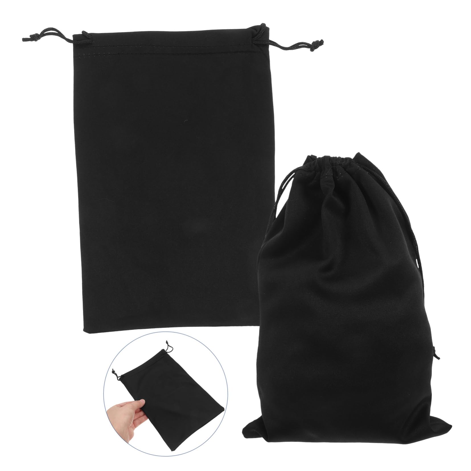 ibasenice Étui Pour Lunettes De Ski Pochette De Transport 10 Pièces En Microfibre Noire 25x14 Cm Légère Compatible Masque Ski Rangement Outdoor
