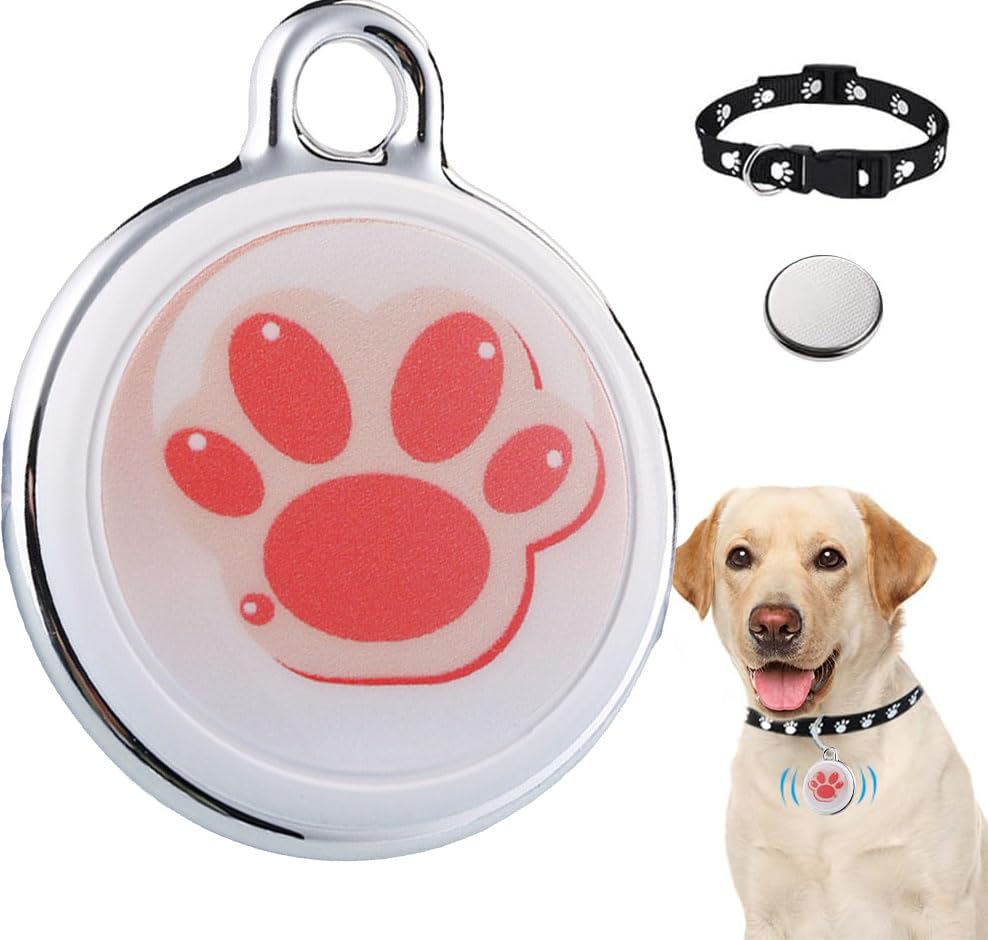 Rastreador GPS de mascotas para perros y gatos, sin tarifa mensual, compatible con iOS/Android, dispositivo de seguimiento global de mascotas para collares y equipaje (incluye funda de silicona para