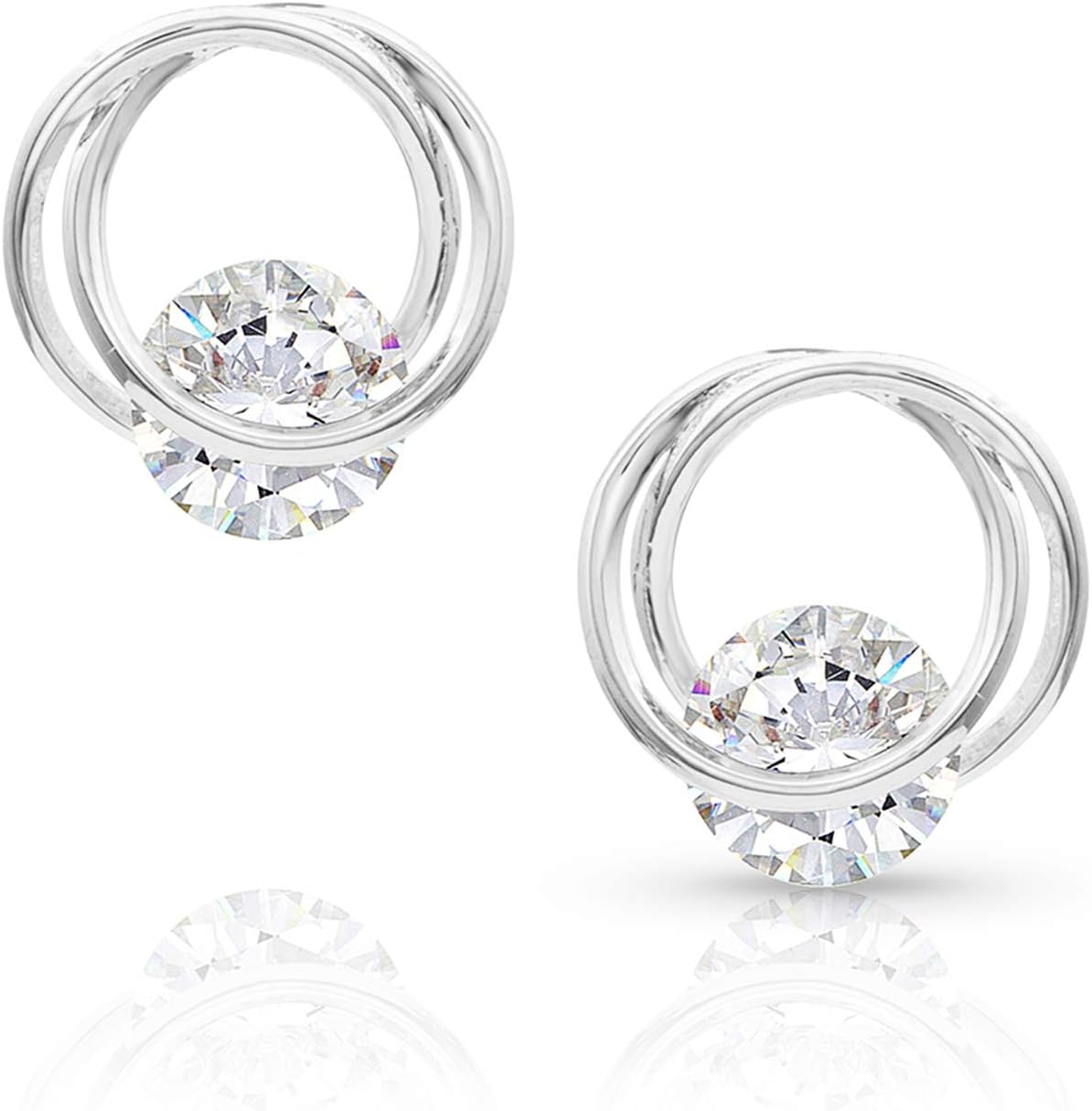 Montana Silversmiths Women's Twisting Hold Post Earrings Silver One Size