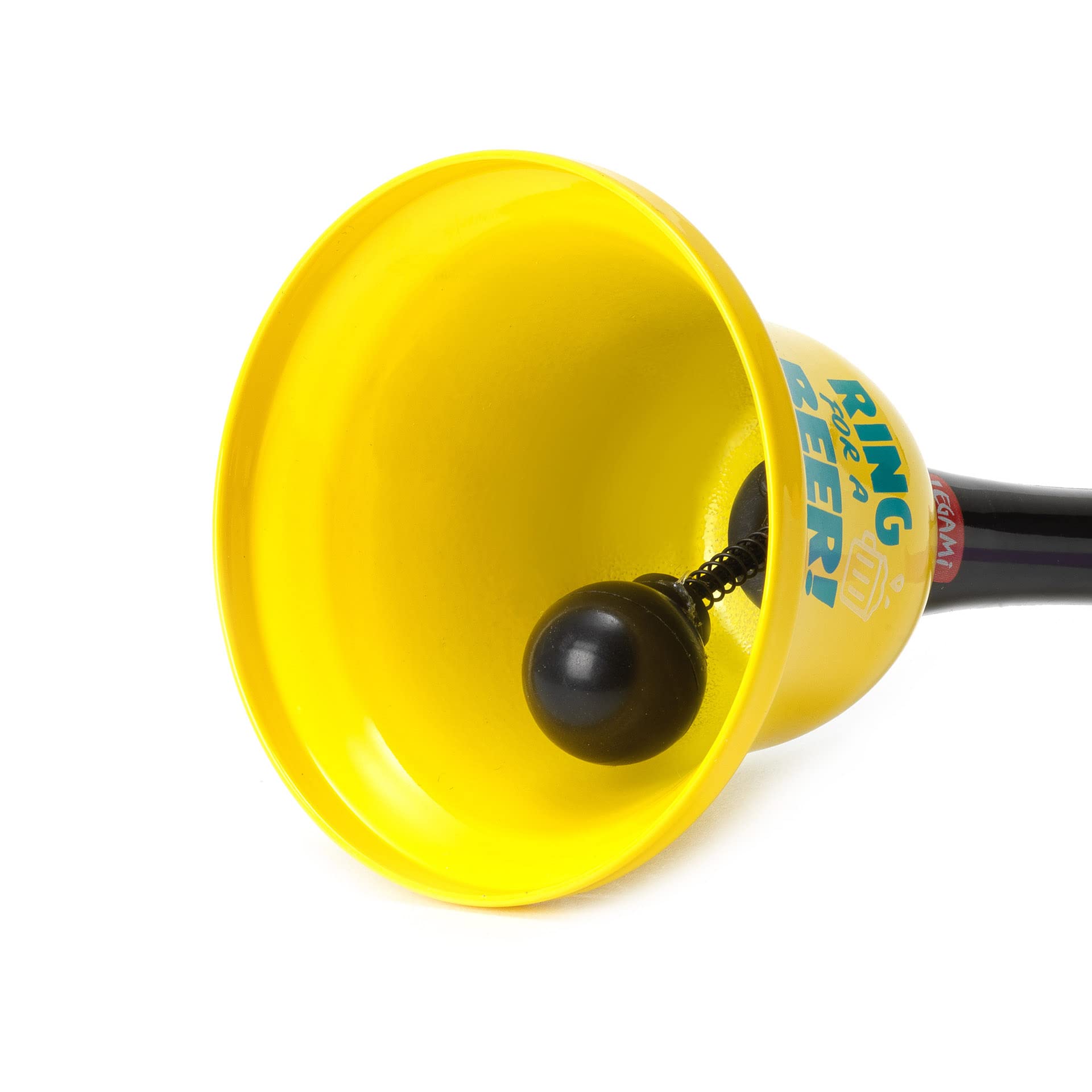 Legami - Campanella Ring for Beer, Impugnatura ergonomica, Ø 7,5 cm, Tema Beer, BEL0002