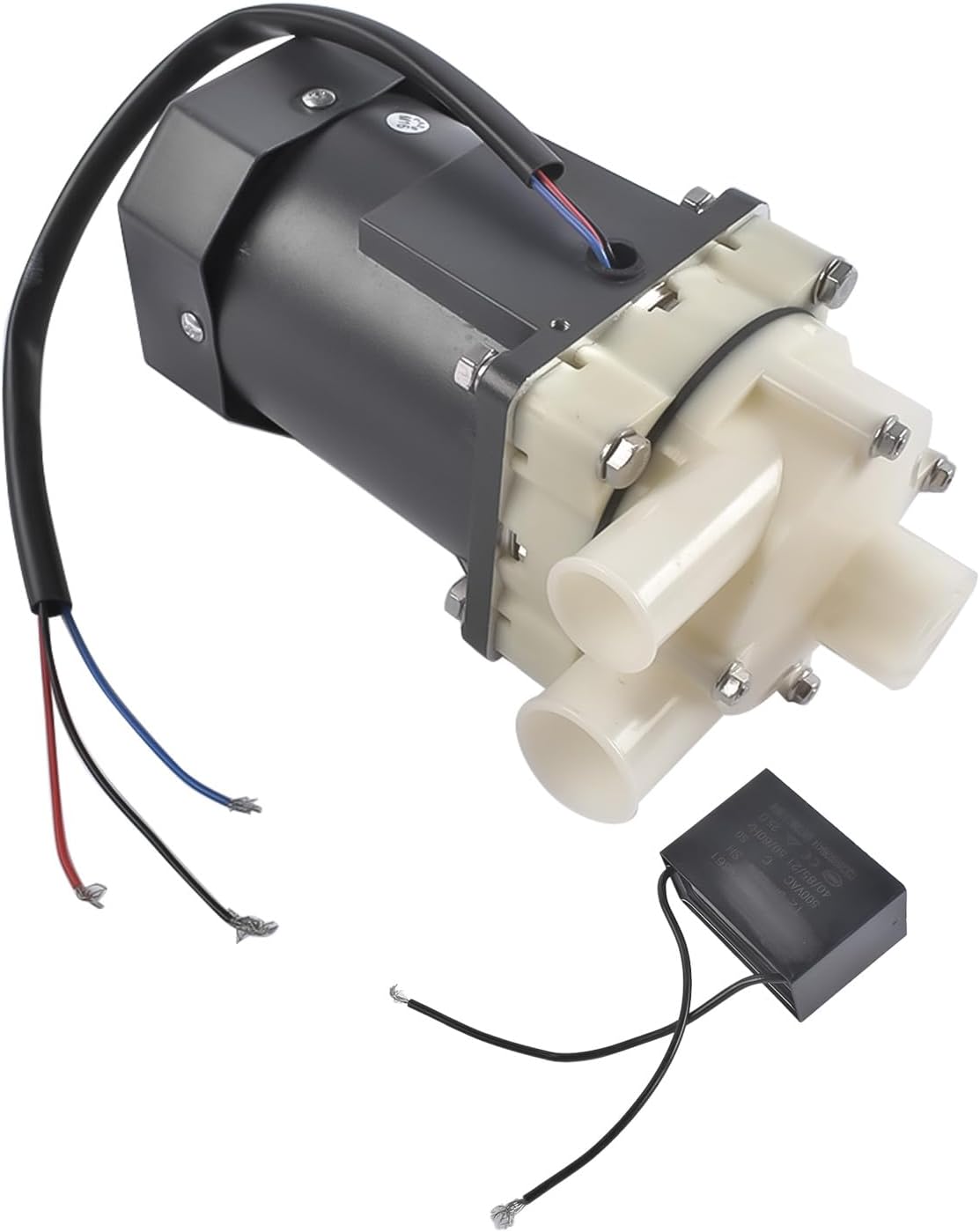 S-0730 Water Pump Motor Assembly Compatible with Hoshizaki KM Series Ice Machines KM-1200SAE KM-1200SRE KM-1300SAF 120V 60W 3200RPM with Capacitor 16in Cable 213780A01 215692A01 215692A03 M91X60S201