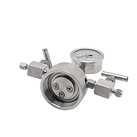 Vista 5 de BAOSHISHAN Reactor hidrotermal de autoclaves, mini reactor de presión de acero inoxidable con conexiones de gas y manómetro, revestimiento de PTFE