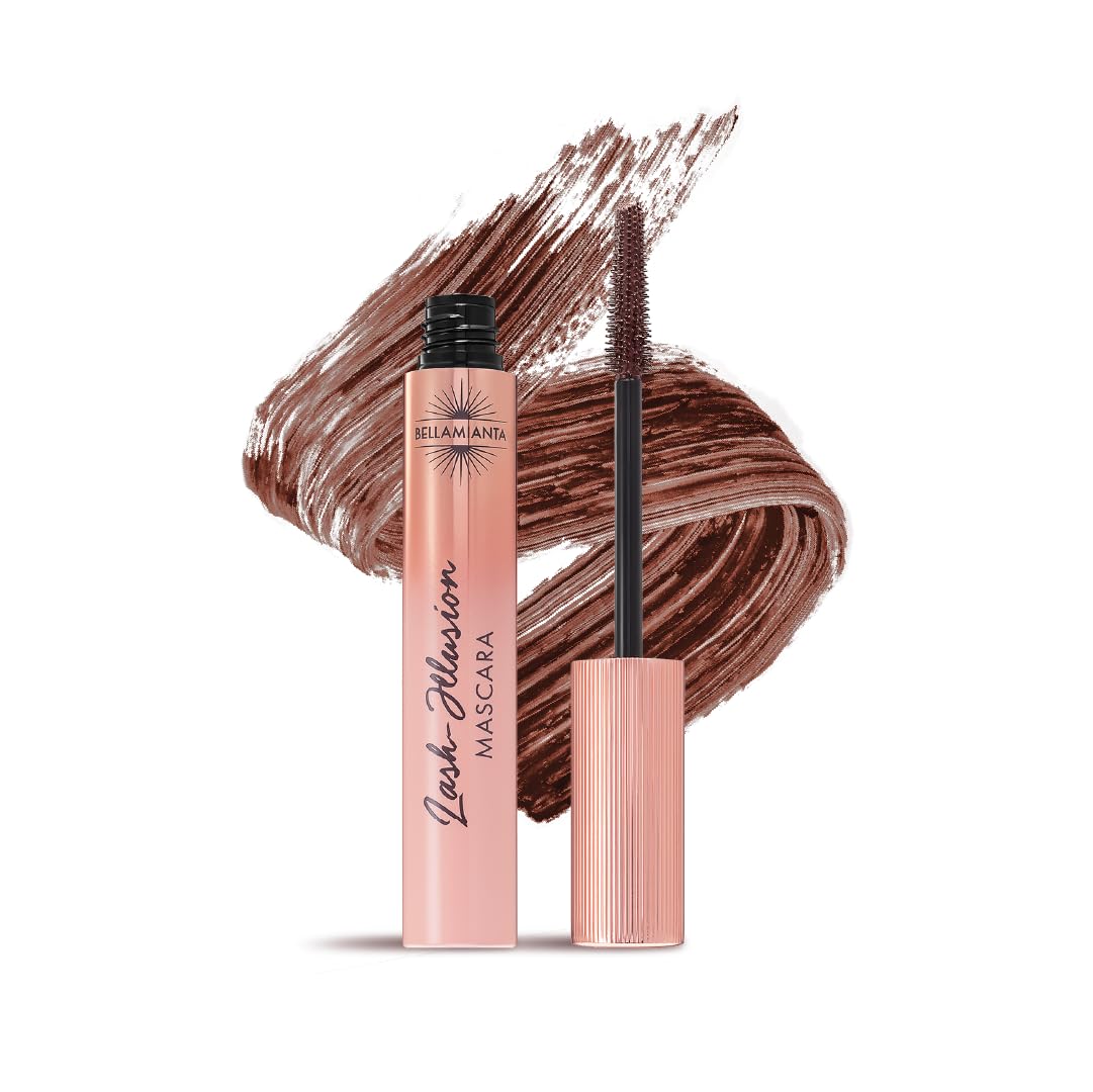 Bellamianta Lash Illusion Mascara, False-Lash Effect, Waterproof, Brown