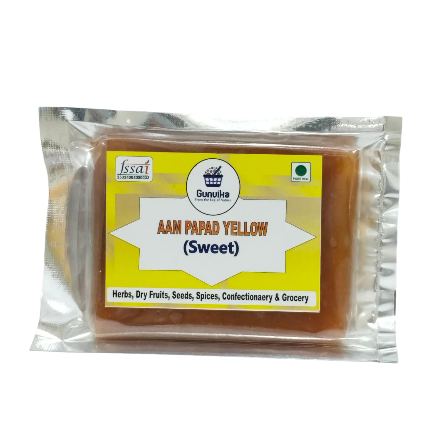 Gunvika Alphanso Aam Papad Yellow Meetha Aam Papad Tasty Fruit Bar - Alphonso Mango Cubes - Real Mango Bar - 200 gm-picture-36