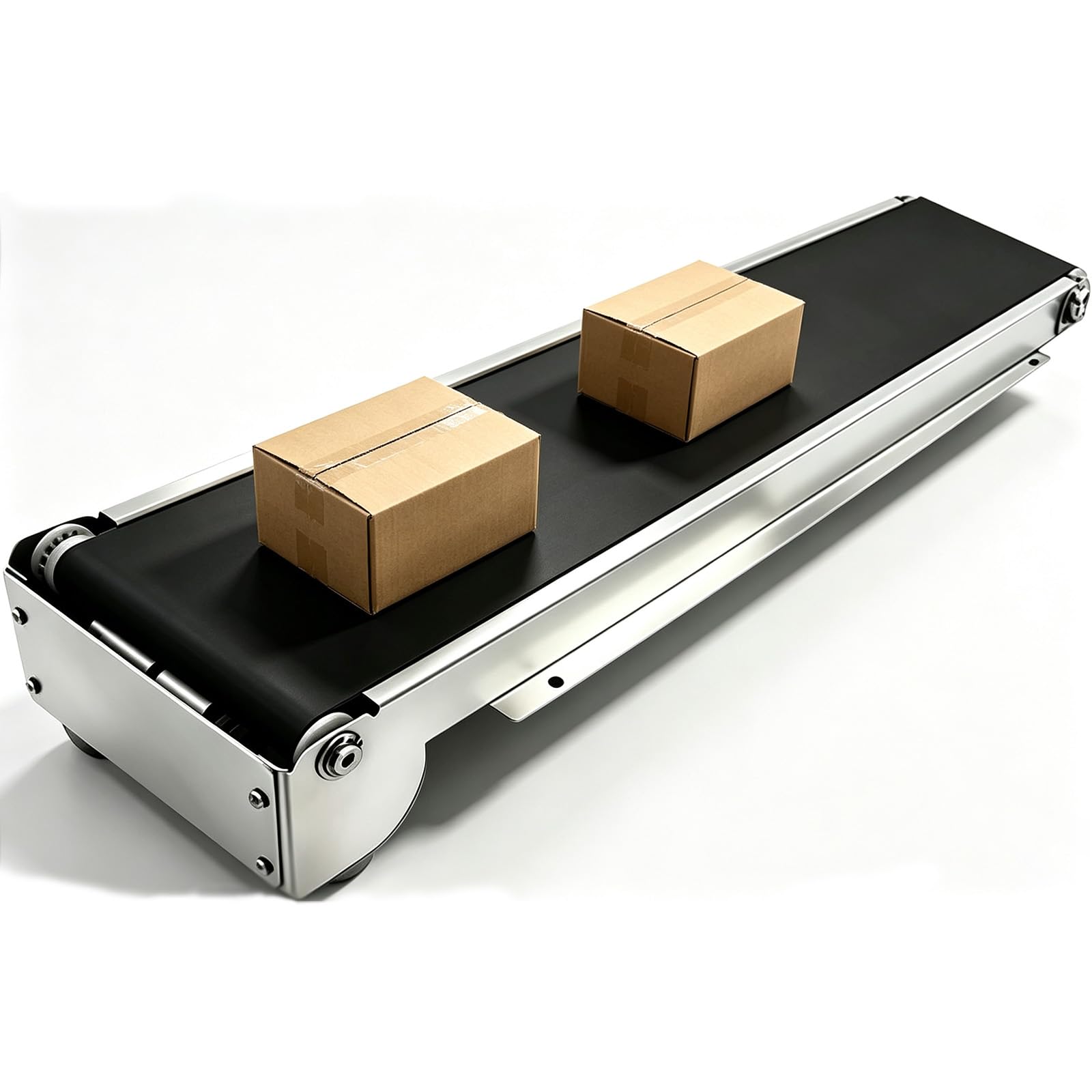 Mini Convoyeur De Table pour Chaîne De Montage, Petit Convoyeur Électrique À Bande, Charge Maximale De 5 Kg, Châssis en Acier Inoxydable, Convoyeur À Vitesse Variable en PVC De 460 Mm pour