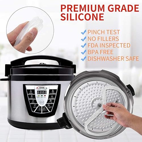 Miniatura 2 de Anillo de sellado original para olla a presión de 6 cuartos XL 6 cuartos de galón, anillos de sellado de silicona de repuesto compatibles con 6