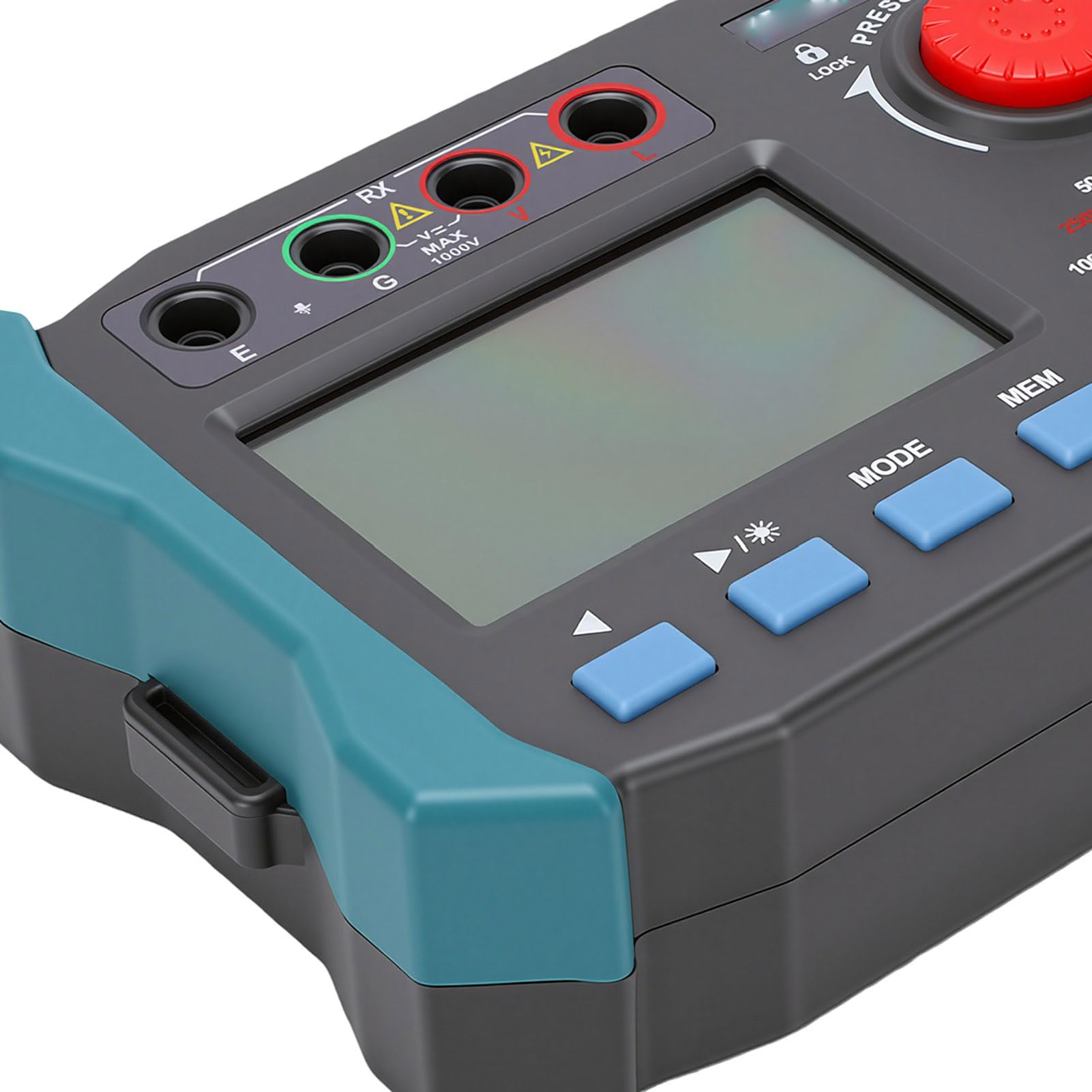 Topiky Cyfrowy Miernik Rezystancji Izolacji, Niezawodny Megaomomierz z pamięcią Danych i Podświetleniem, 0,06MΩ-50,00GΩ do Kontroli Elektrycznych w Trudnych Warunkach