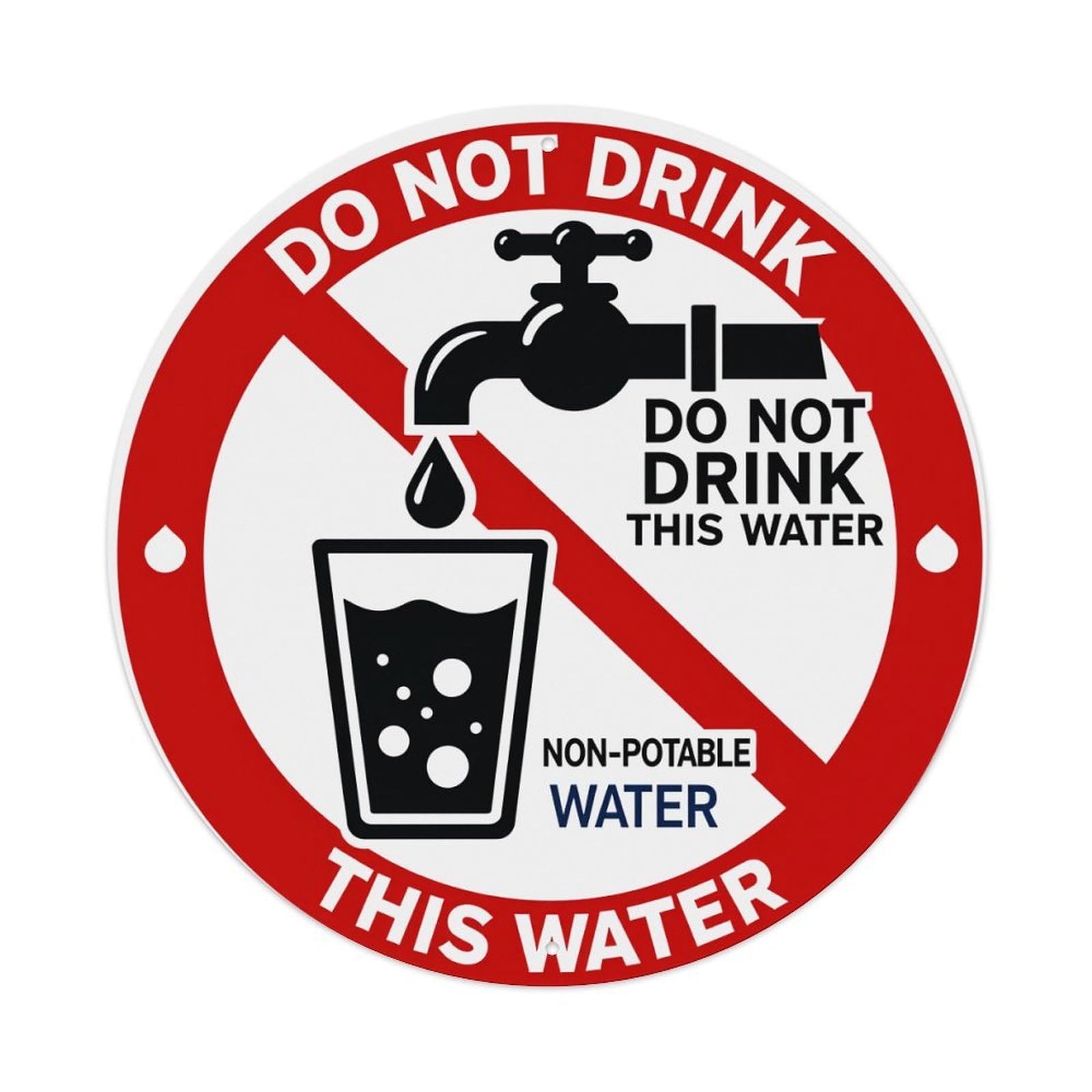 Do Not Drink Water Sign Metal Tin Sign Vintage Garden Bedroom Cafe Bar Man Cave Home Wall Decor Metal Poster 8x8 inches