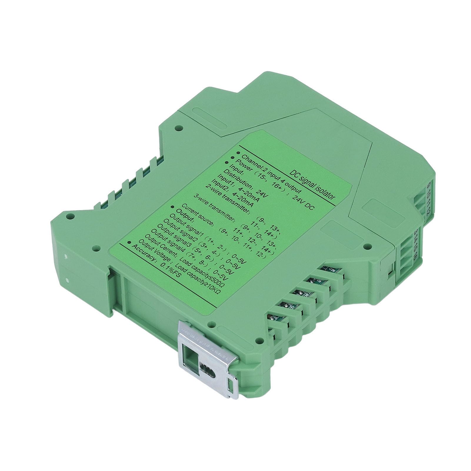 24V T Isolator, DC 2 in 4 Out Direct Current Transmitter Conditioner Bearing Isolators PLC Detection 20mA Detect (0-5V)