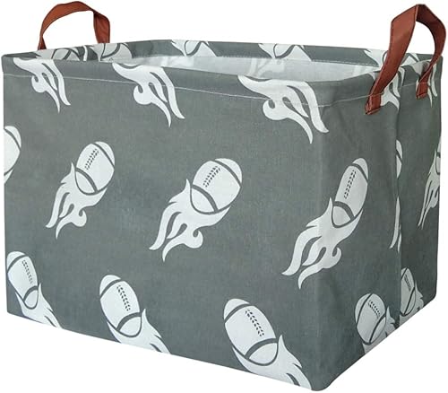 Cesta rectangular de almacenamiento, cesta de guardería de tela de lona para guardar juguetes, caja organizadora impermeable, cesta de lavandería