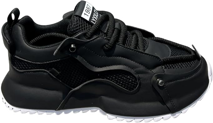 Men Y2K Techwear Sneakers Mesh Chunky Casual Shoes