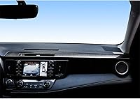 Vista 7 de x xotic tech 2 unids ABS fibra de carbono tablero consola panel cubierta Trim decoración para Toyota RAV4 2016-2018