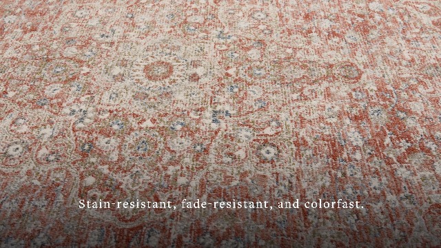 Alfombra Redonda Loloi Saban 3'9" x 3'9" Rust/Beige miniatura 7