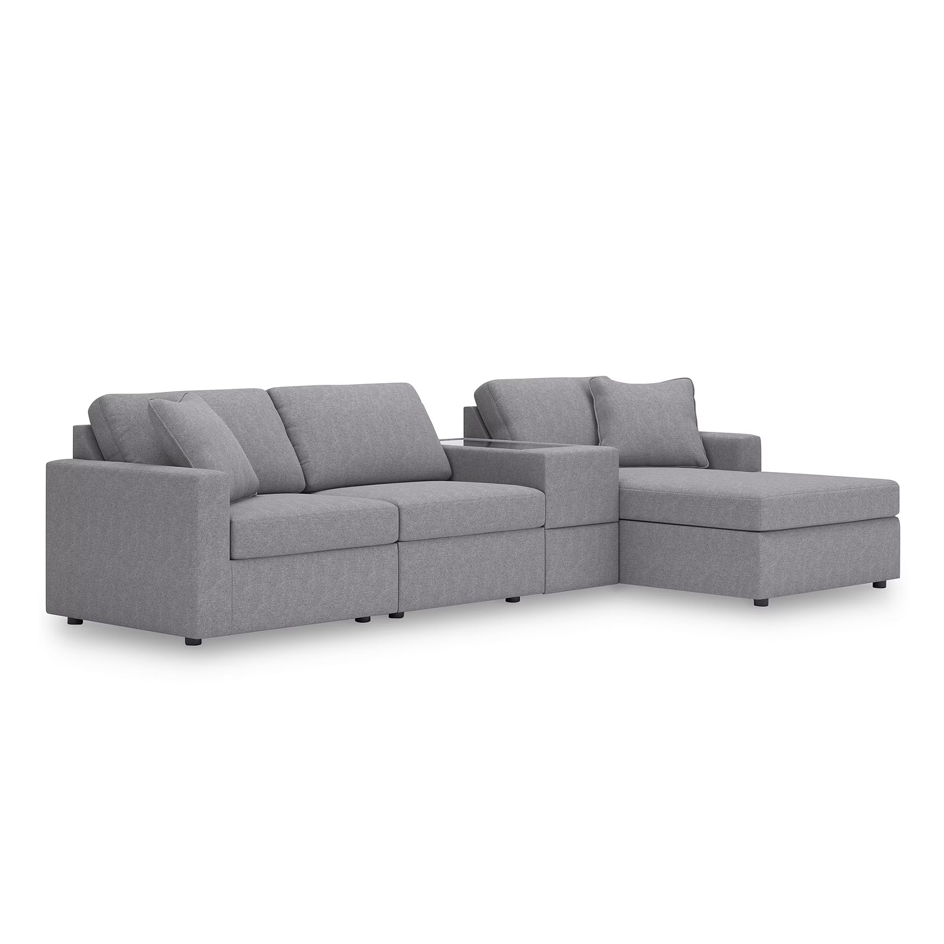 Signature Design by Ashley Modular Sectional Sofa with Chaise, Granite