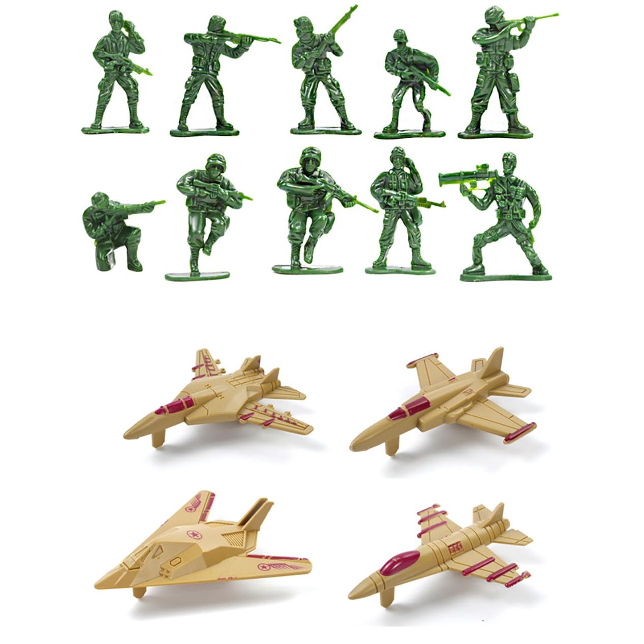 Uposao Set di giocattoli modello soldato militare da 200 pezzi, soldatini militari in plastica da uomo Figure giocattolo militare Esercito Action Figures Giocattolo educativo per bambini