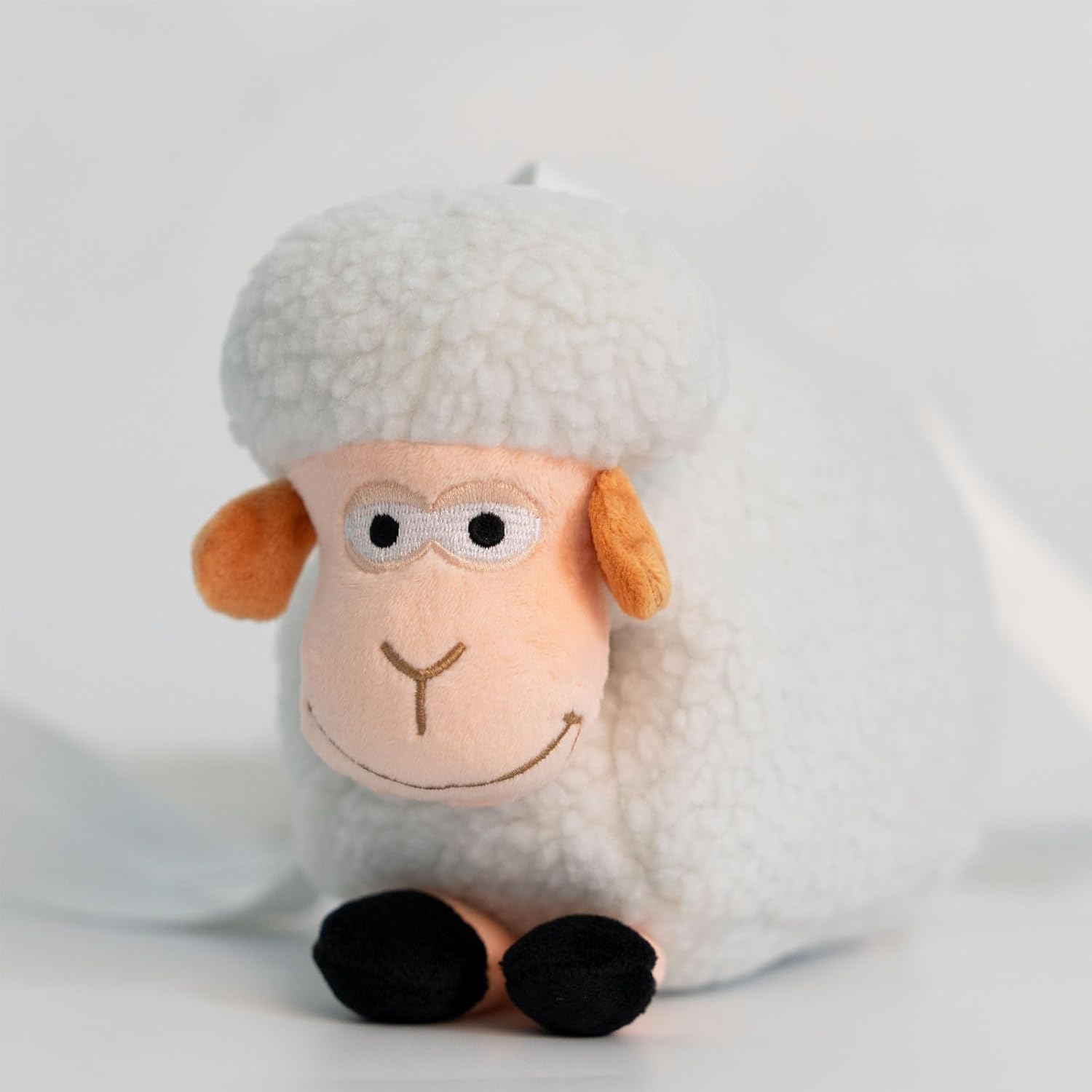 Adult Plush White Sheep Bag Cute Crossbody Bag with Adjustable Shoulder Strap - Image 5