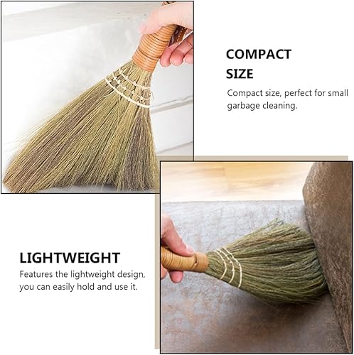 Miniatura 3 de LIFKOME Escoba de hierba para interiores, escoba de mango tailandés, herramienta de limpieza de barrido, escoba asiática hecha a mano para el hogar,