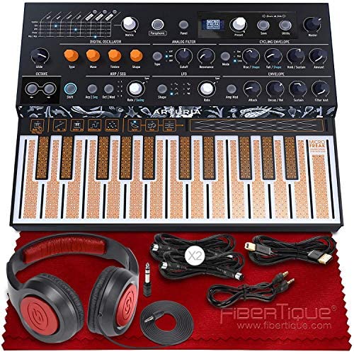 Arturia Microfreak Hybrid Synthesizer Paraphonic Hybrid Analog/Digital Hardware Synthesizer W/Digital Oscillators, Analog Filters, Modulation Matrix, Arpeggiator & Sequencer + Headphones & Cables #TOP1