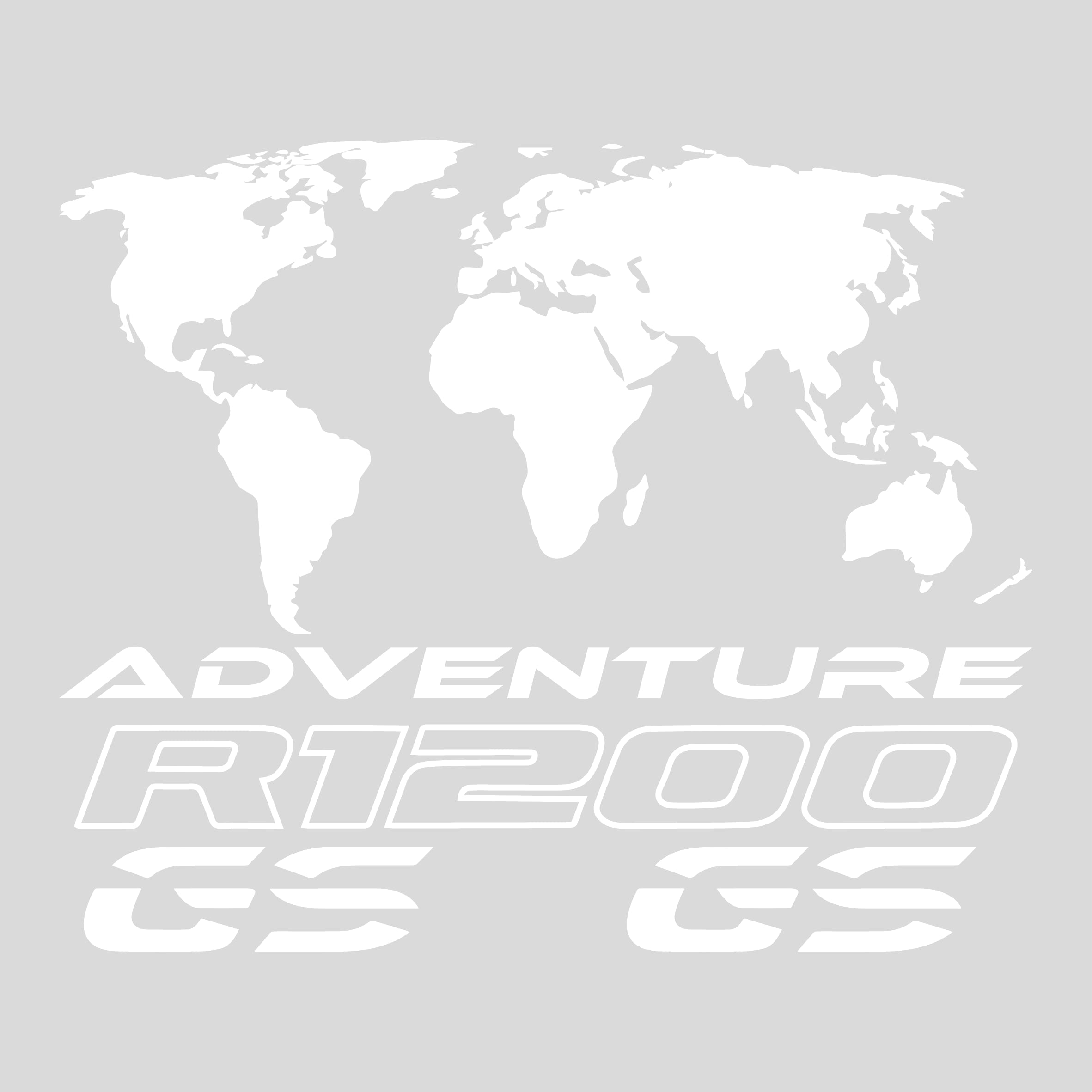 Adventure Weltkarte Aufkleber & GS 1200 Sticker – Für Motorrad, Auto & Koffer, Wasserdicht & Langlebig