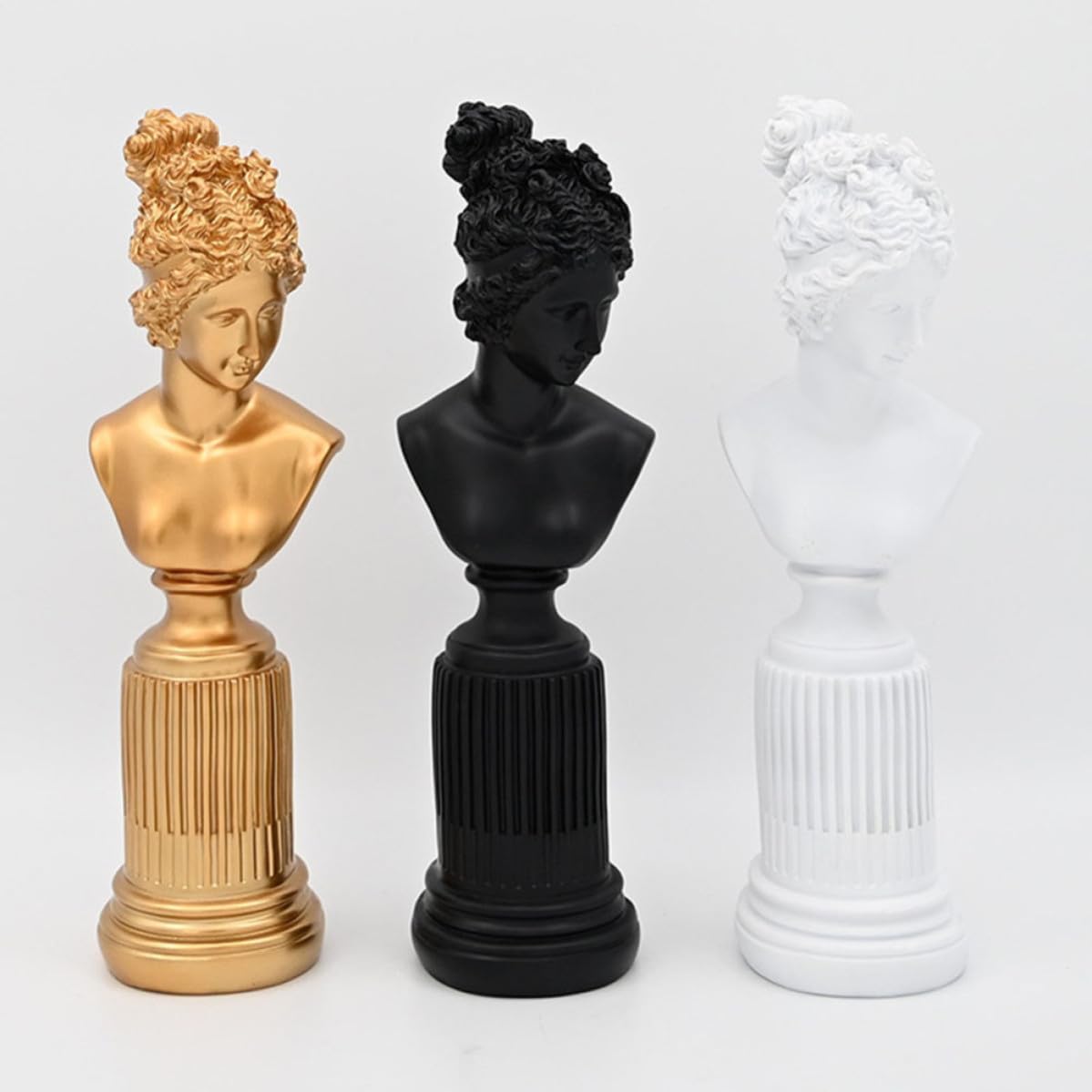 Abstracta Figura Decorativa Negra Escultura, de Resina Diosa