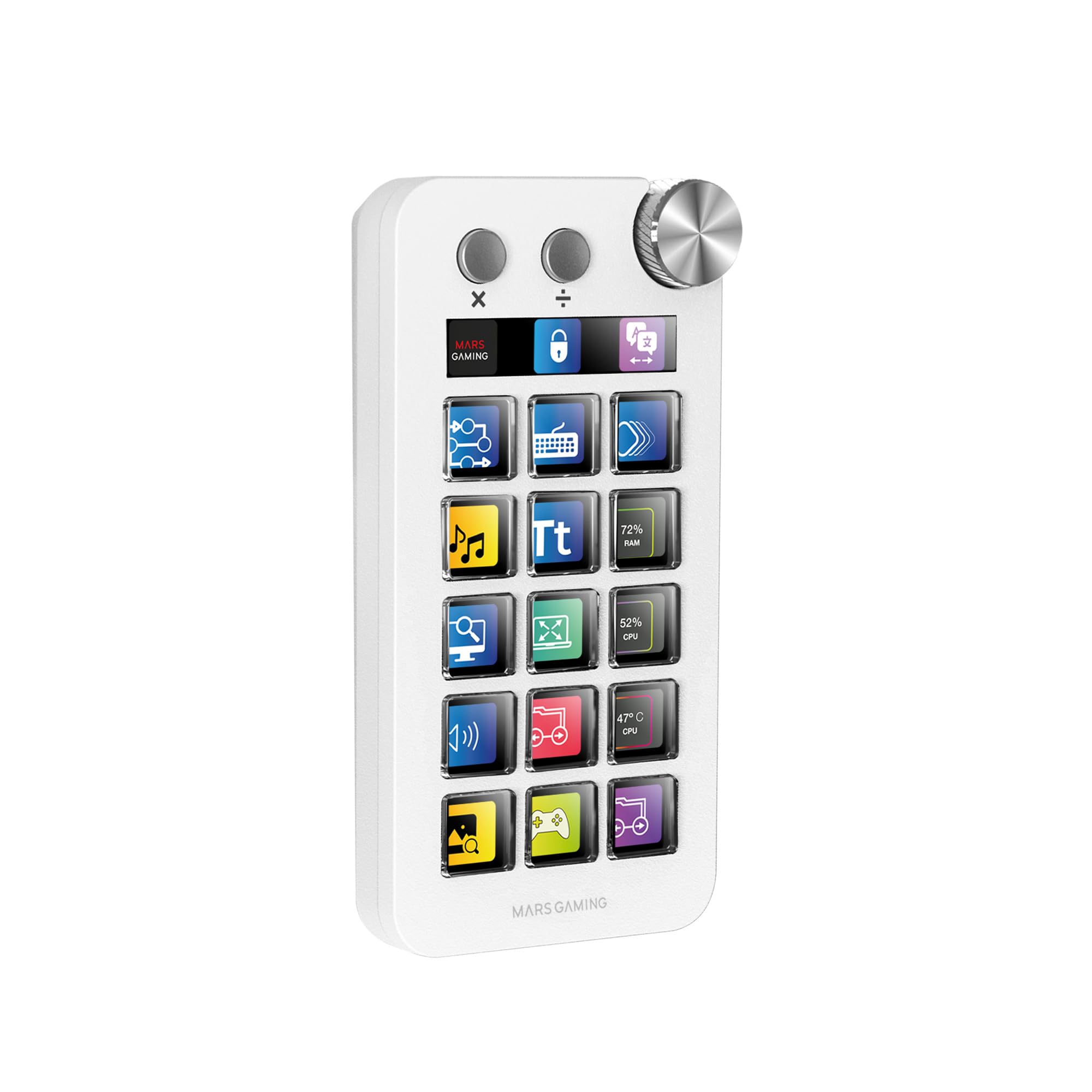 Control Deck Mars Gaming MSD-NEO/ 15 Teclas LCD/ 1 Rueda/ 2 Botones/ Negro - IDEA Electrodomésticos