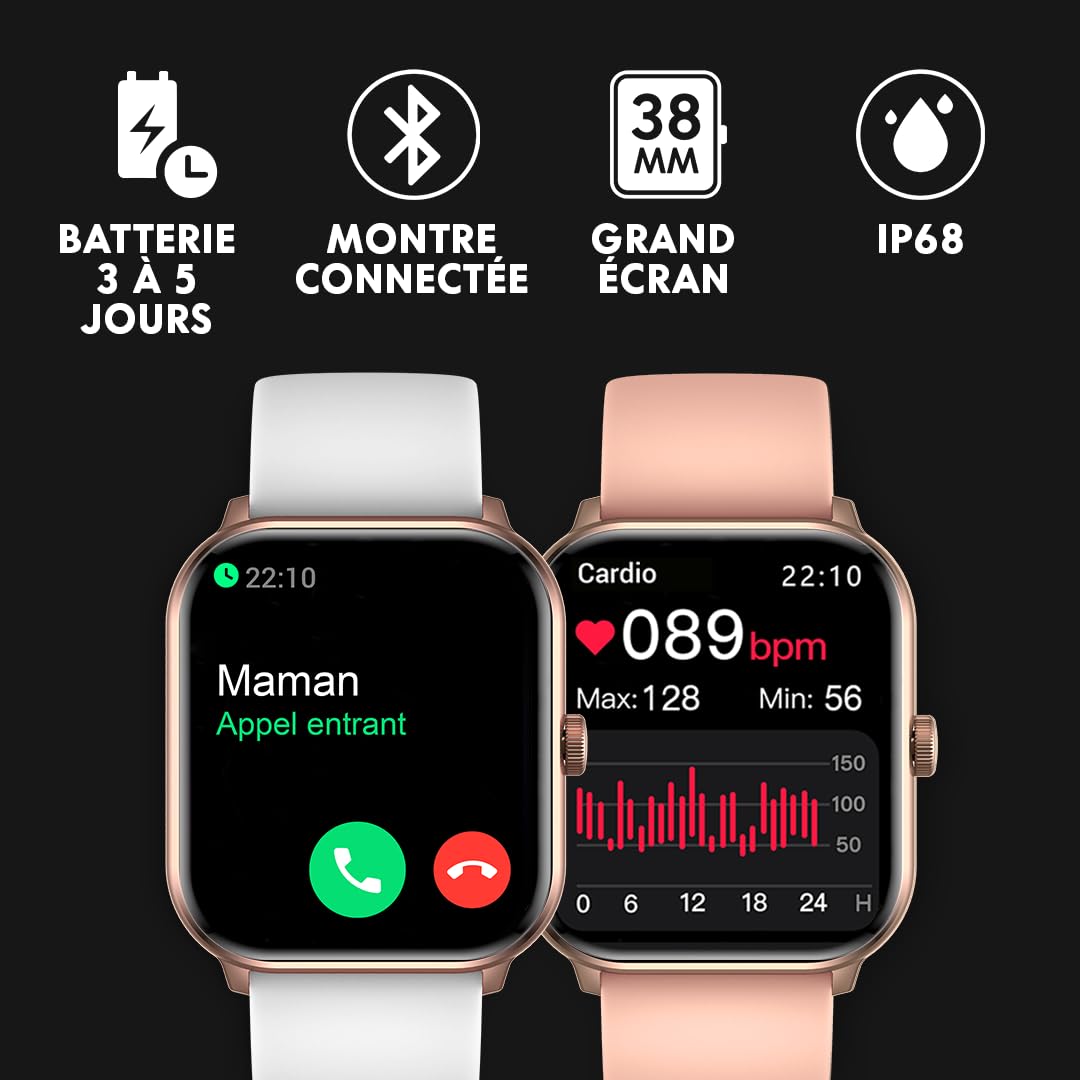 ICE-WATCH - Ice Smart - Montre connectée avec Bracelet en Silicone (1.85 inch)