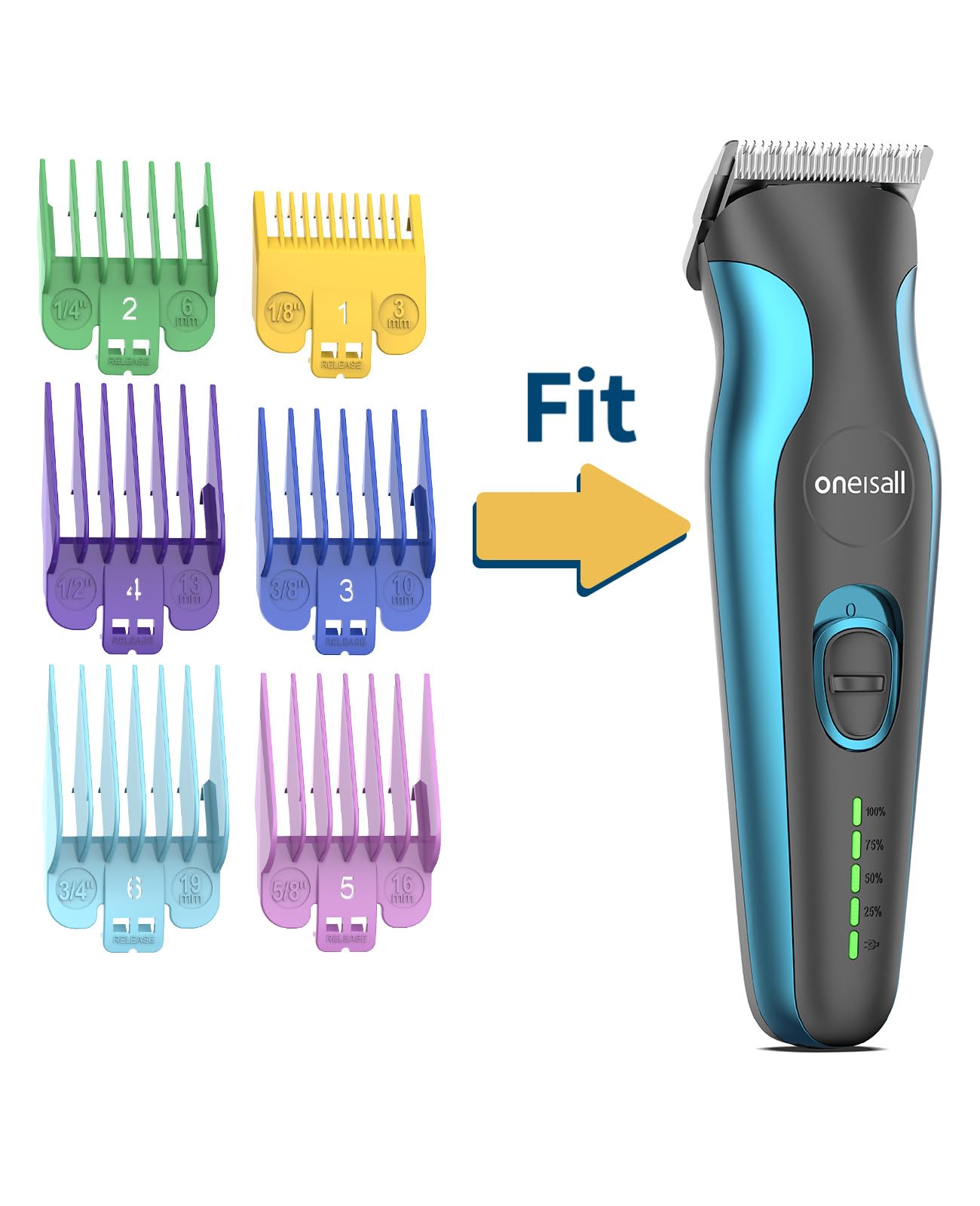 6 Guide Combs For DTJ002 Dog Grooming Clippers – Attachment Set For Different Hair Lengths