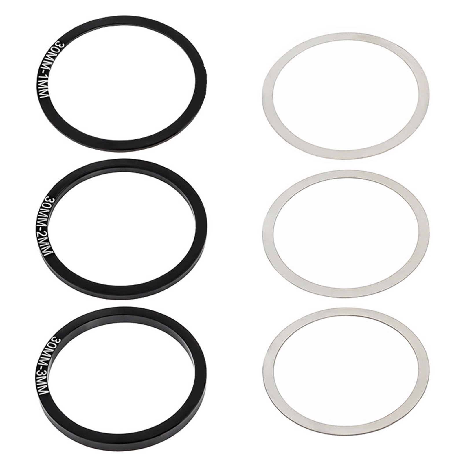 PEPWE 6pack Aluminum Alloys Bicycles Bottom Brackets Spacers Crankset Bottom Spacer Cycling Accessories