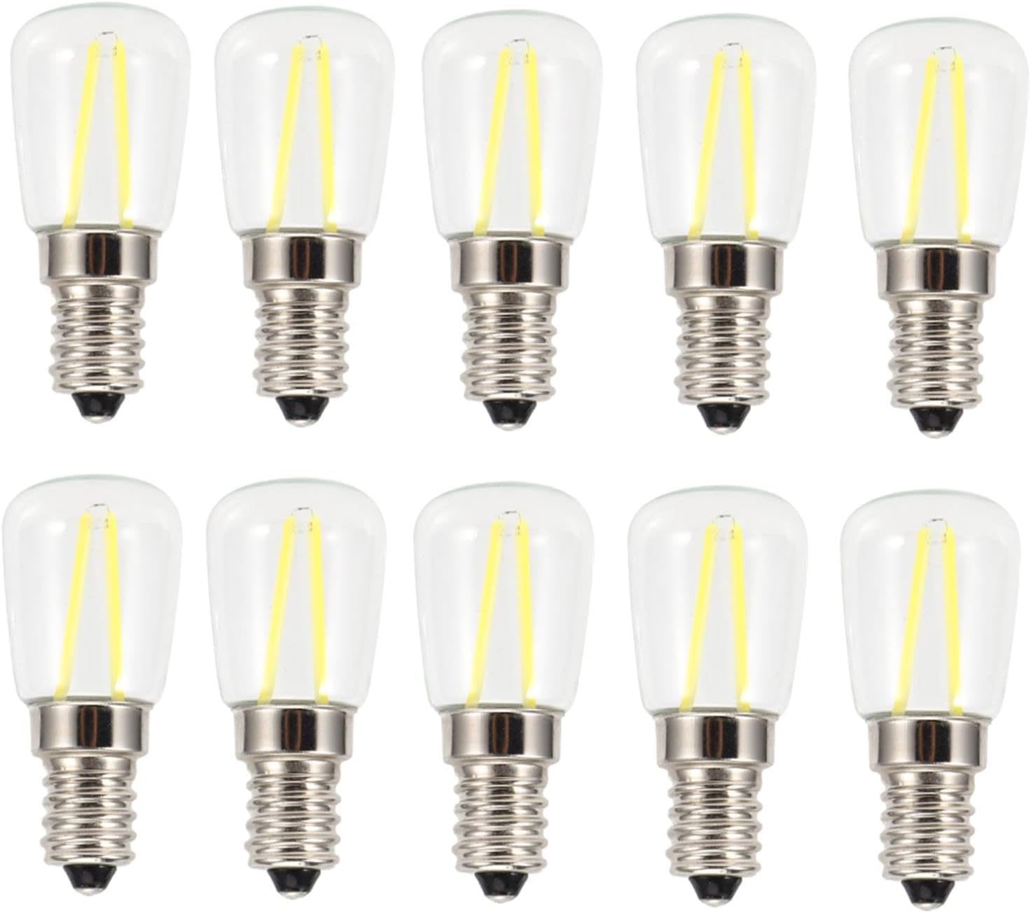[Pack of 10] Filament Bulbs E14 Base Light Bulbs 1.5W AC23 Lasting