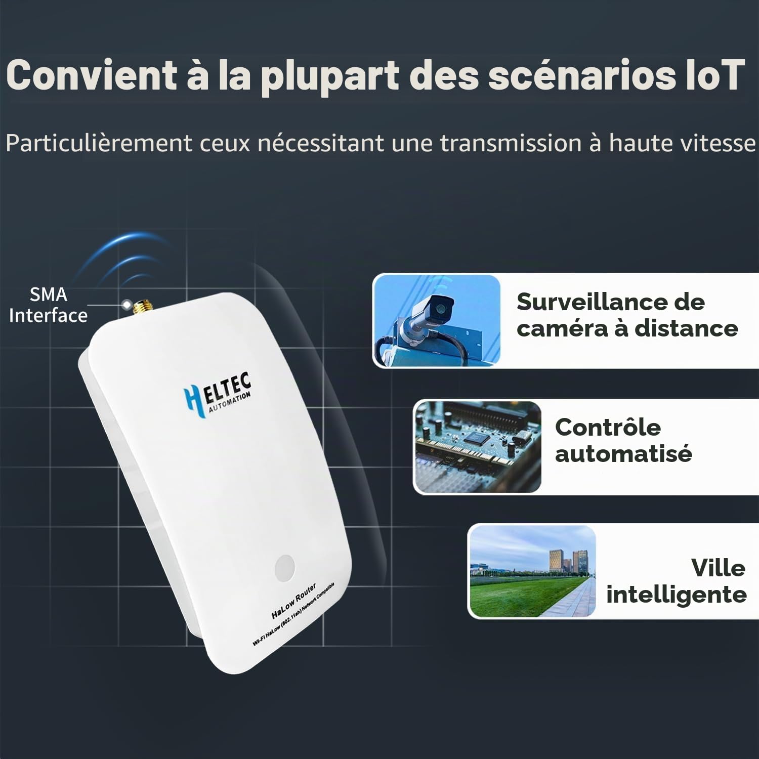 Heltec Dongle sans fil Wi-Fi HaLow 802.11ah STA+HT-H7608