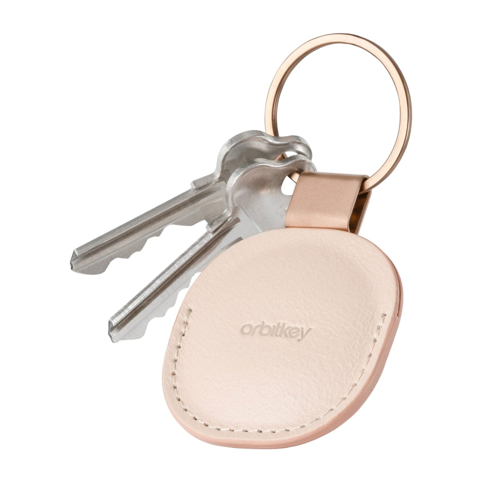 Orbitkey Leather Holder for Apple Airtag | Patent-Pending Quick Release Key Ring | LWG-Certified Leather and Stainless Steel